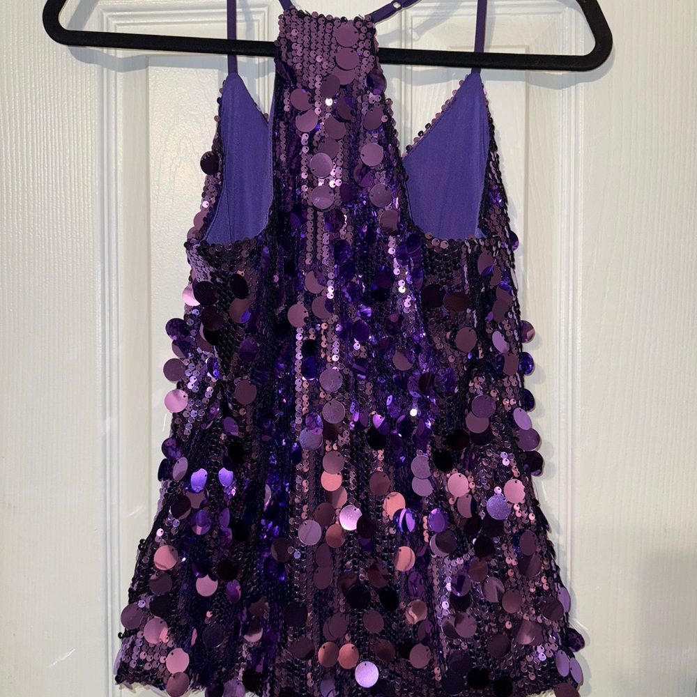Glamorous Purple Sequin Camisole - Picture 10 of 10